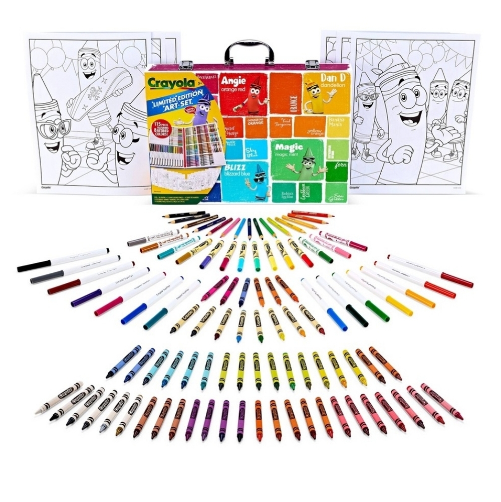 NIP Limited Edition Crayola 115 Pc Set- Colorful Creativity In A Travel Case